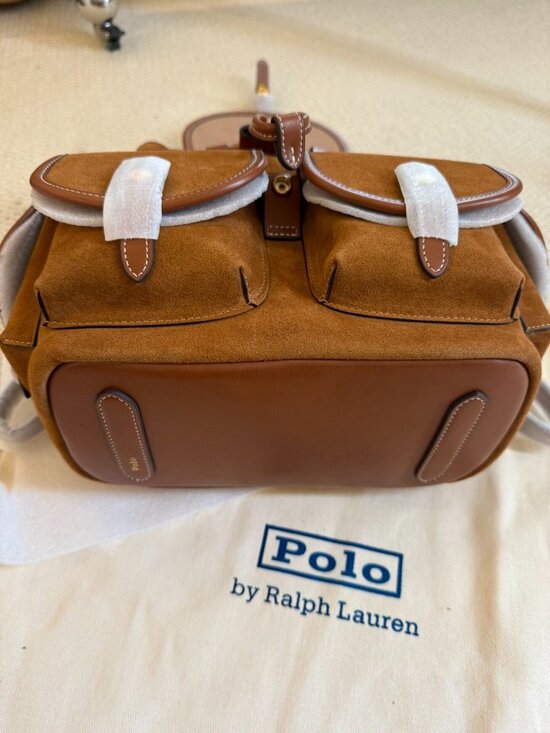 Polo Ralph Lauren Suede Bellport Backpack In Brown | ModeSens main image 9